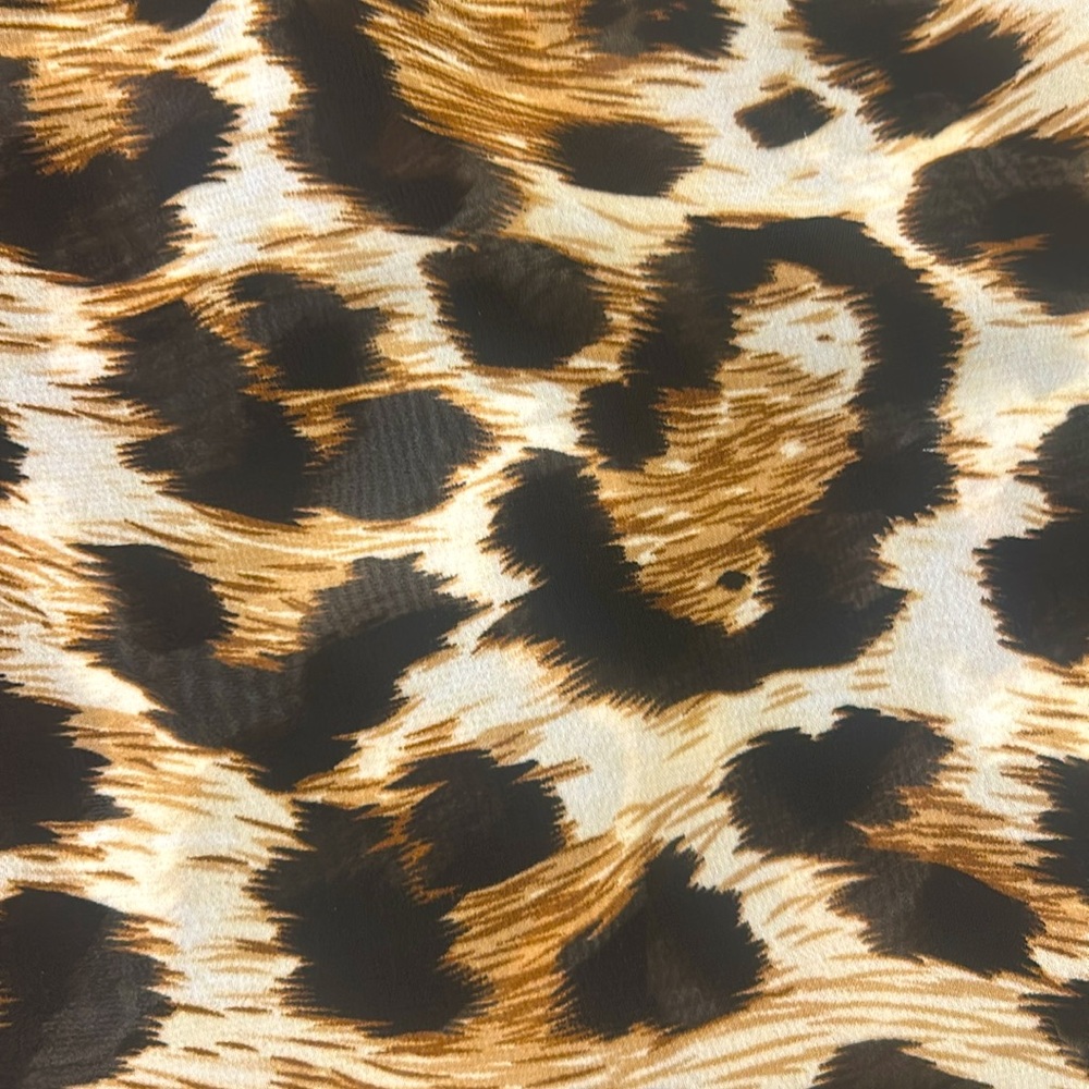 Ivy Jane Leopard Print Chiffon Dress Cover-up Sheer Bohemian Colorful Size Small - Picture 9 of 16